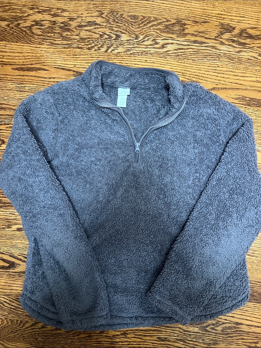 H&M gray three quarter zip fleece